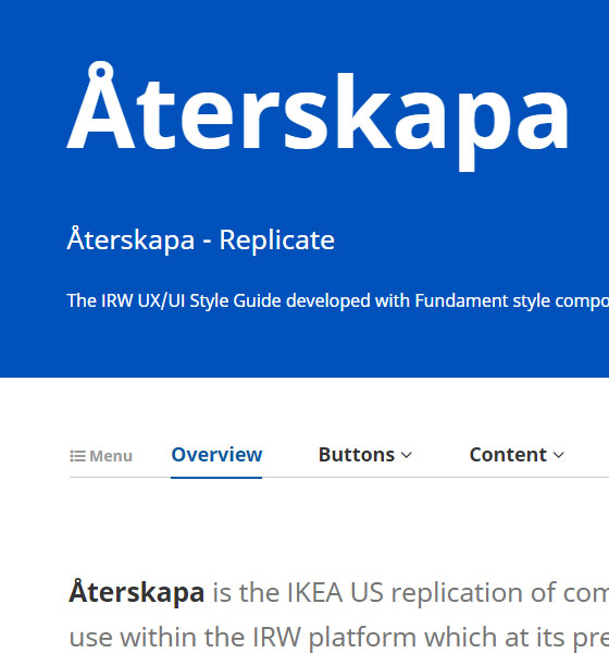 IKEA Aterskapa - Website Style Guide Project.