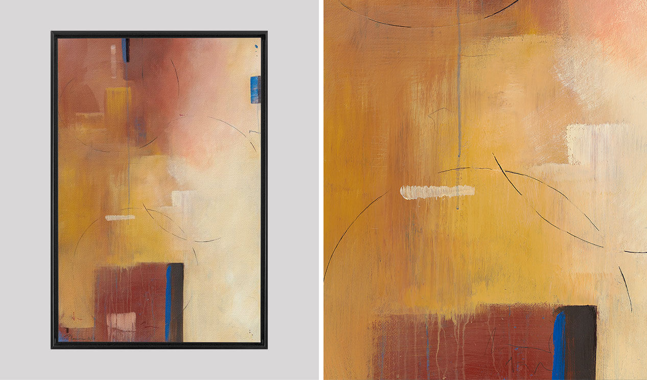 Desert Red framed with detail view