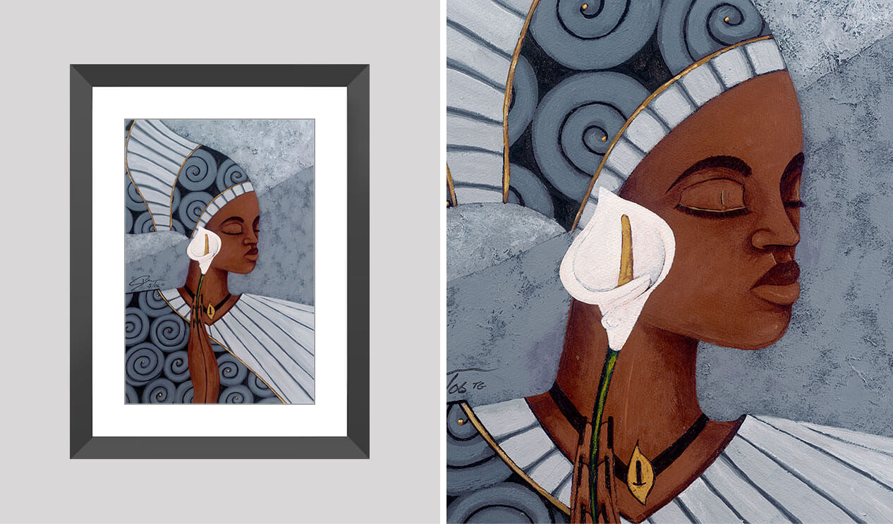 Strong Black & Beautiful Series framed with detail view