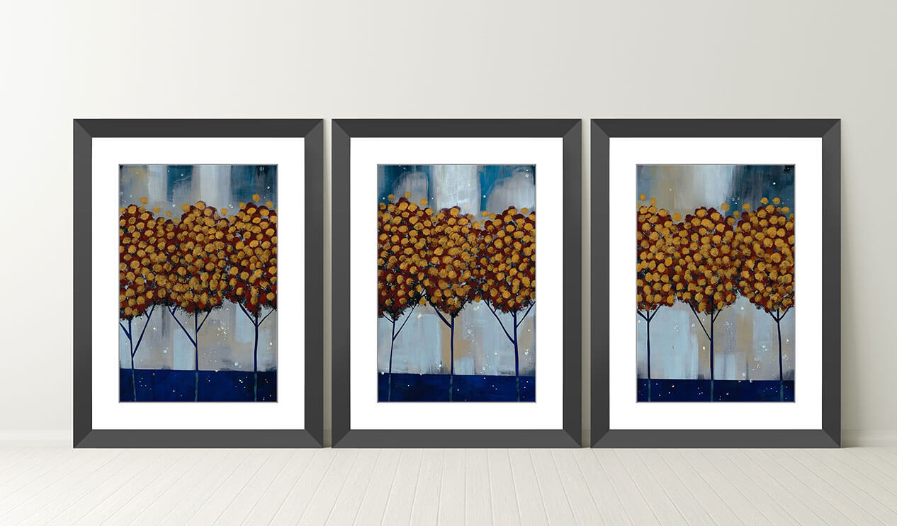 Winter Gold Forest framed with detail view