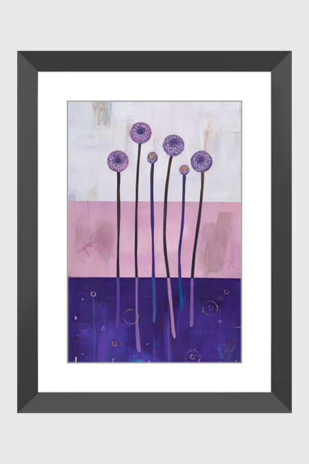 Affectionate Zinnia Mini Print framed