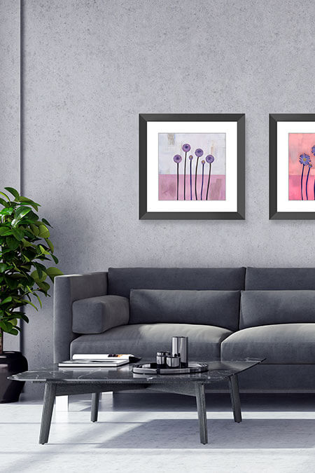 Affectionate Zinnia Mini Print Square environmentally view