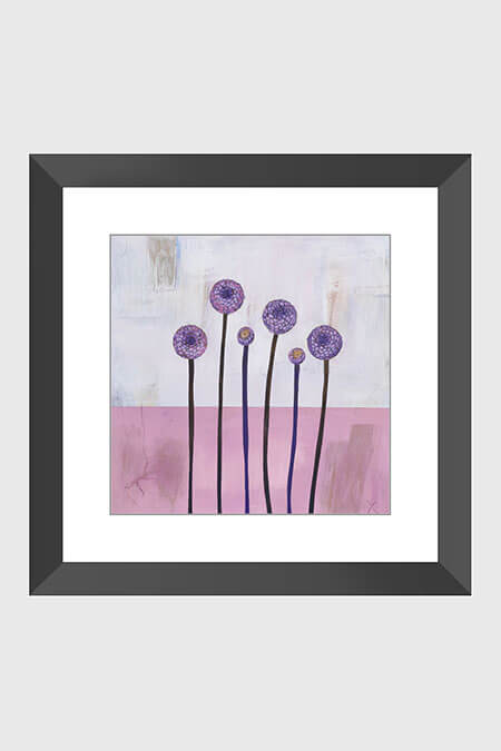 Affectionate Zinnia Mini Print Square framed