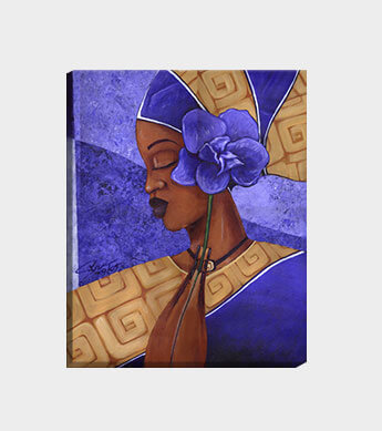 African Violet Canvas Wrap