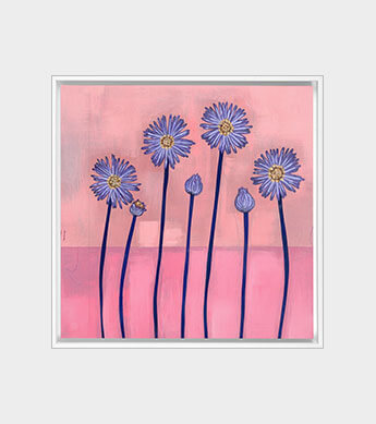 Enchanted Aster Square Canvas Wrap Zoomed