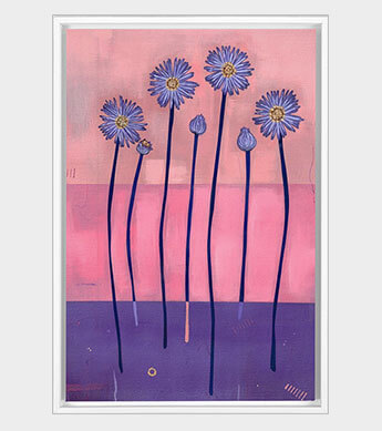 Enchanted Aster Canvas Wrap Zoomed