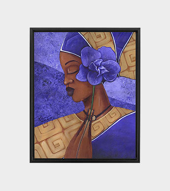 African Violet Canvas Wrap Zoomed