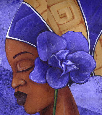 African Violet Print Zoomed