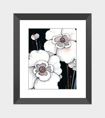 Black & White Floral 1 Mini Print