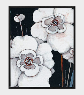 Black & White Floral 1 Oversized Print