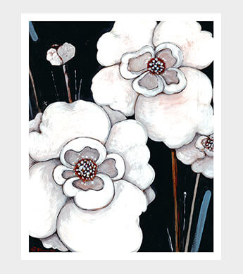 Black & White Floral 2 Print