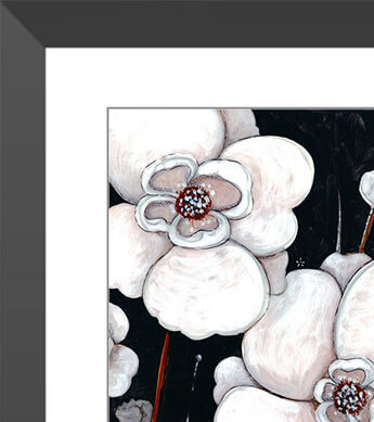 Black & White Floral 2 Mini Print Zoomed