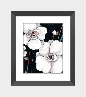 Black & White Floral 2 Mini Print