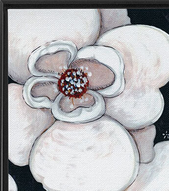 Black & White Floral 2 Oversized Print Zoomed