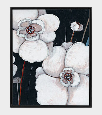 Black & White Floral 2 Oversized Print