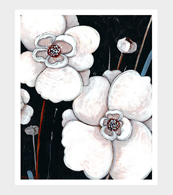 Black & White Floral 2 Print