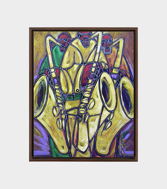 Sax Brothers Canvas Wrap Zoomed