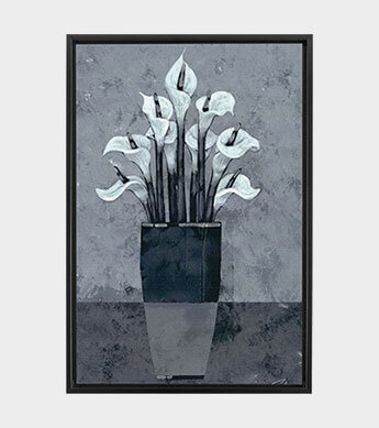 Silver Lily Canvas Wrap Zoomed