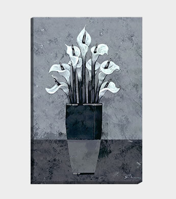 Silver Lily Canvas Wrap