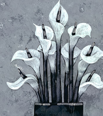 Silver Lily Print Zoomed