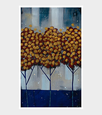 WInter Gold Forest Print