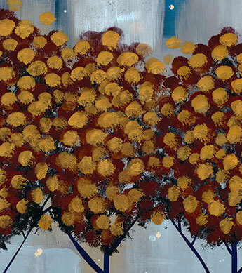 Winter Gold Forest 2 Print Zoomed