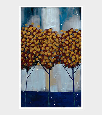 Winter Gold Forest 2 Print