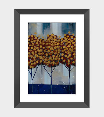 Winter Gold Forest 1 Mini Print