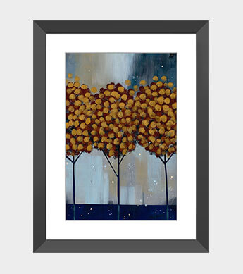 Winter Gold Forest 3 Mini Print