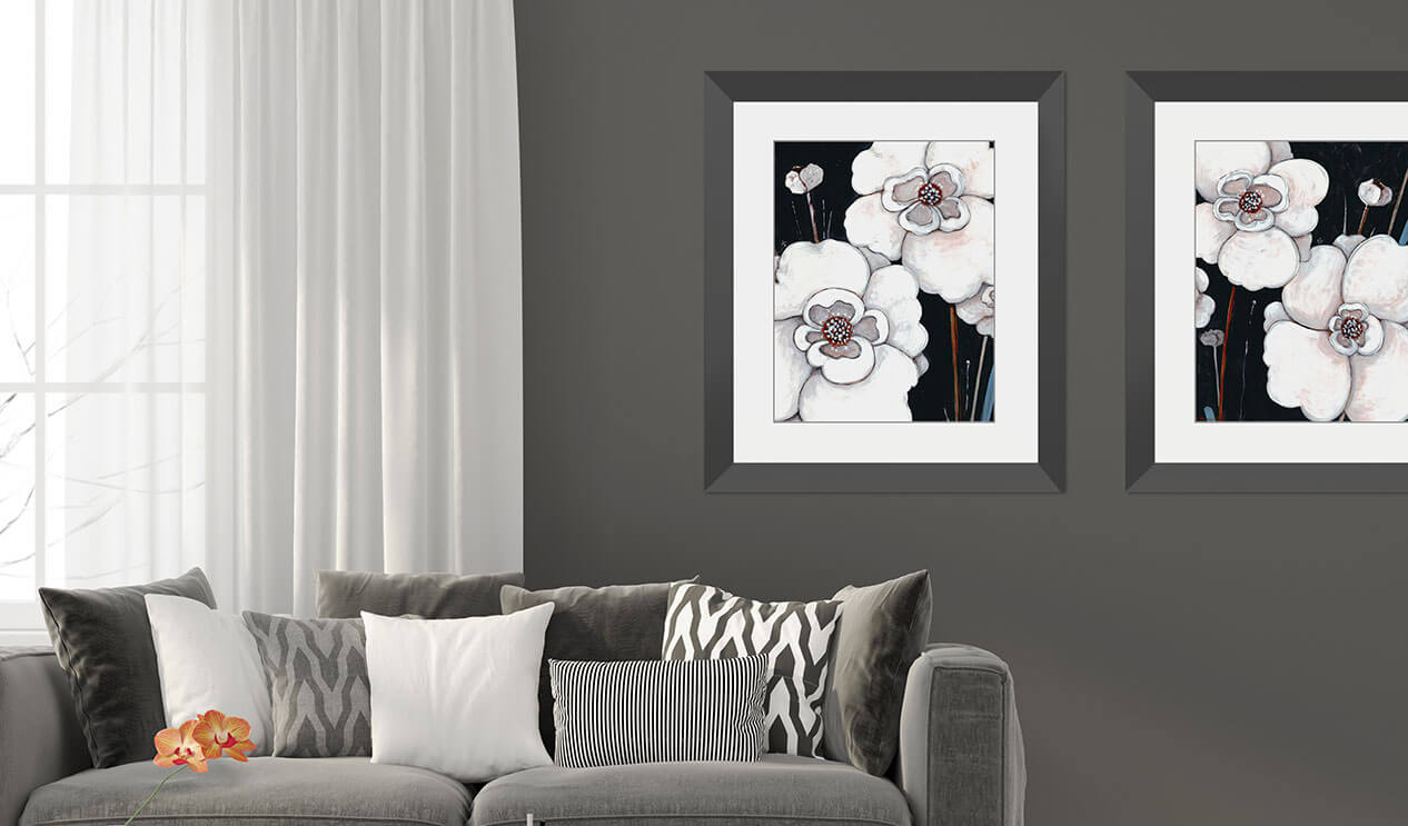 Black & White Floral Set